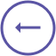 Arrow left purple circle